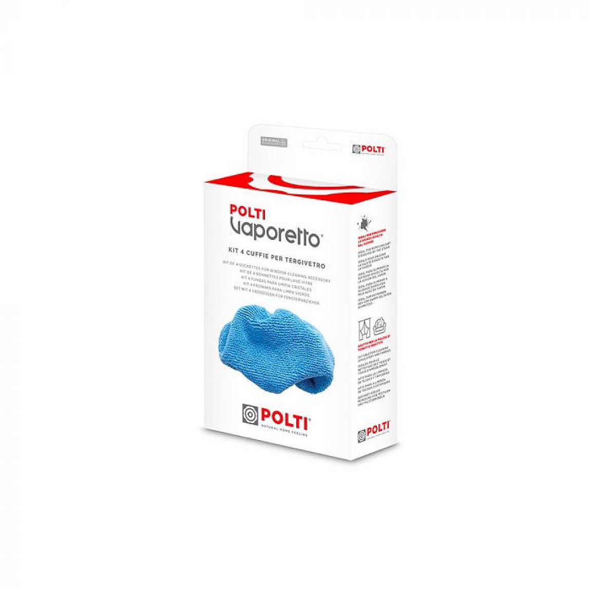 Kit de 4 bonnettes pour raclette à vitres Polti Vaporetto Style PAEU0396